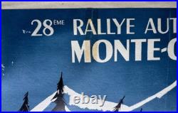 AFFICHE AUTOMOBILE 28 e RALLYE MONTE-CARLO 1959 PANHARD DB 1er GD Tourisme