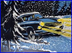 AFFICHE AUTOMOBILE 28 e RALLYE MONTE-CARLO 1959 PANHARD DB 1er GD Tourisme
