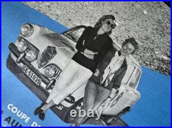 AFFICHE AUTOMOBILE 3e TOUR de CORSE 1958 ALFA-ROMEO DAUPHINE GORDINI coupe DAMES