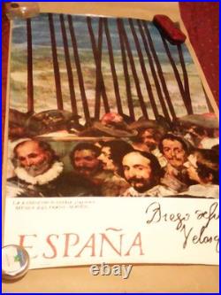 AFFICHE Ancienne ESPAÑA Imprimée en ESPAGNE 62x100 (Tableau 82x62) MUSEUM
