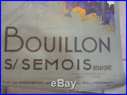 AFFICHE BELGE BELGIQUE BOUILLON S/SEMOIS (DUPUIS Emile, impr. Bénard) circa 1930
