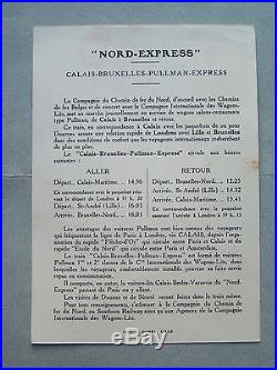 AFFICHE CARTE NORD EXPRESS LONDRES BRUXELLES HACHARD PARIS CASSANDRE CIRCA 1927