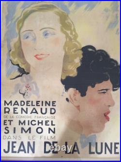 AFFICHE CINEMA de JEAN ADRIEN MERCIER 1931 JEAN DE LA LUNE MICHEL SIMON