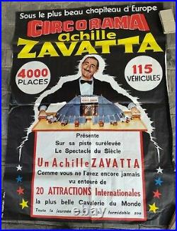 AFFICHE CIRQUE Achille Zavatta circorama grand format