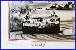 AFFICHE FERRARI FRANCE CHARLES POZZI 1989 signée ENZO NASO DAYTONA 308 328 288