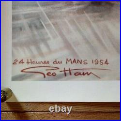AFFICHE GEO HAM contre signée Maurice TRINTIGNAN Reproduction des Années 80