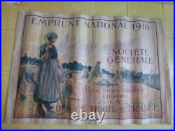 AFFICHE GUERRE 1914/18 EMPRUNT NATIONAL Société Générale Douce Terre CHAVANNAZ