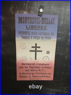 AFFICHE LIBERATION MONTREUIL-BELLAY (49) 42x24cm