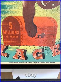 AFFICHE LOTERIE NATIONALE PLAGES 16e TRANCHE 1939 DEROUET & LESACQ IMP LAFAYETTE