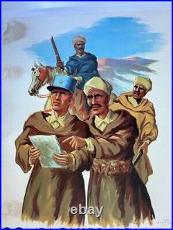 AFFICHE MILITARIA COMPAGNIES NOMADES D'ALGERIE GENDARMERIE 1956 Roger J. IRRIERA