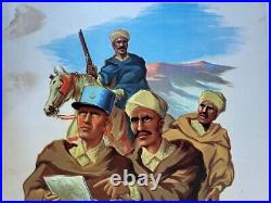 AFFICHE MILITARIA COMPAGNIES NOMADES D'ALGERIE GENDARMERIE 1956 Roger J. IRRIERA