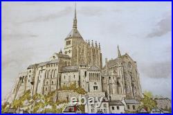 AFFICHE ORIGINALE 1935 MONT SAINT MICHEL ARIES signée Pierre CHEVALIER Ariès