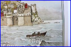 AFFICHE ORIGINALE 1935 MONT SAINT MICHEL ARIES signée Pierre CHEVALIER Ariès