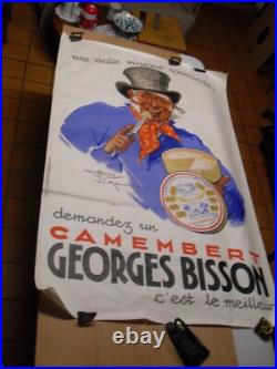 AFFICHE ORIGINALE ANCIENNE CAMEMBERT GEORGES BISSON 1937 illust LE MONNIER