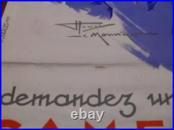 AFFICHE ORIGINALE ANCIENNE CAMEMBERT GEORGES BISSON 1937 illust LE MONNIER