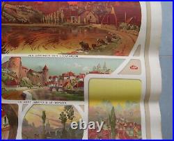 AFFICHE ORIGINALE ANCIENNE PLM SEMUR EN AUXOIS cote d'or bourgogne Henri POLART