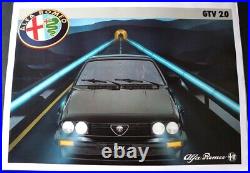 AFFICHE ORIGINALE CONCESSION ALFA ROMEO GTV 2.0 ALFETTA tunel
