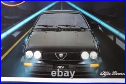 AFFICHE ORIGINALE CONCESSION ALFA ROMEO GTV 2.0 ALFETTA tunel