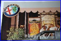 AFFICHE ORIGINALE CONCESSION ALFA ROMEO GTV GTV6 ALFETTA ziegfeld follies 1980