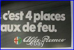 AFFICHE ORIGINALE GARAGE CONCESSION ALFA ROMEO ALFETTA GTV 2000 entoilée RARE