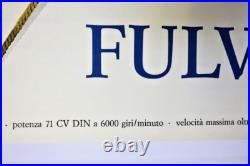 AFFICHE ORIGINALE ITALIENNE GARAGE CONCESSION LANCIA FULVIA 1963 1972 Arbalète