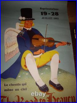 AFFICHE ORIGINALE Le chemin qui mène au ciel 1963 Himlaspelet Leksand Sweden