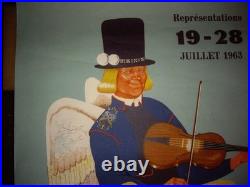AFFICHE ORIGINALE Le chemin qui mène au ciel 1963 Himlaspelet Leksand Sweden