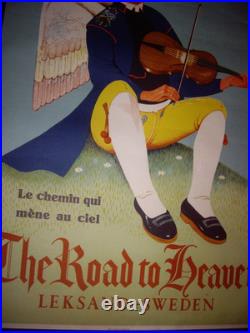 AFFICHE ORIGINALE Le chemin qui mène au ciel 1963 Himlaspelet Leksand Sweden