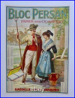 AFFICHE ORIGINALE ¨Papier Cigarette LE PERSAN Arlesienne, Manadier, Camargue