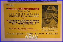 AFFICHE ORIGINALE TRINTIGNANT MAURICE Grand Prix MICROMIL VERGEZE GARD 1960