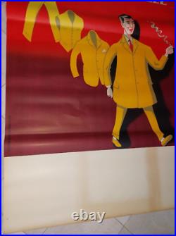 AFFICHE ORIGINALE pliée BIEN HABILLE années 1950 ROBY'S (Robert Wolff) TTB