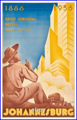 AFFICHE POSTER AFRIQUE EGYPTE etc. (sauf Maroc Algerie Tunisie)JOHANNESB