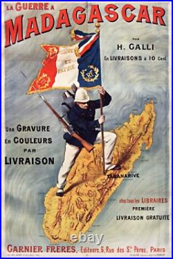 AFFICHE POSTER AFRIQUE EGYPTE. (sauf Maroc Algerie Tunisie) MADAGASCAR