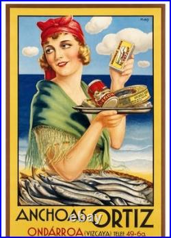 AFFICHE POSTER Anchoa Ortiz Ondarroa