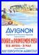 AFFICHE POSTER Avignon 1931