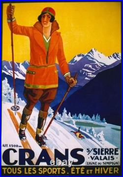 AFFICHE POSTER Crans Montana