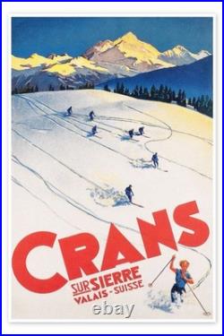AFFICHE POSTER Crans Montana