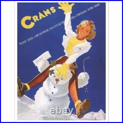 AFFICHE POSTER Crans Montana Suisse