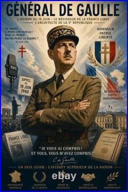 AFFICHE POSTER De Gaulle
