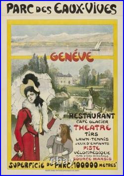 AFFICHE POSTER Genève Lac Leman