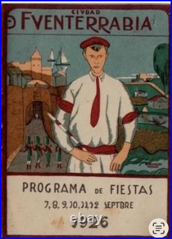 AFFICHE POSTER Hondarribia Fontarabie 1926