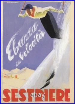 AFFICHE POSTER Italie Sestriere