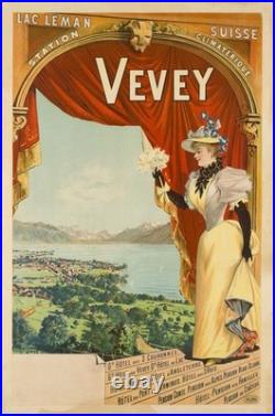 AFFICHE POSTER Lac Leman Vevey