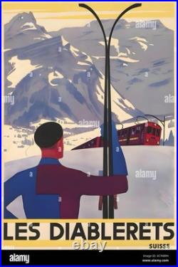 AFFICHE POSTER Les Diablerets Suisse