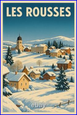 AFFICHE POSTER Les Rousses Jura