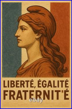 AFFICHE POSTER Liberté Égalité Fraternité