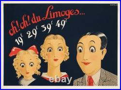 AFFICHE POSTER Limoges Porcelaine