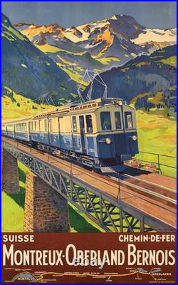 AFFICHE POSTER MOB Montreux Oberland Bernois