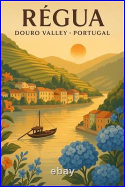 AFFICHE POSTER Portugal Régua Douro