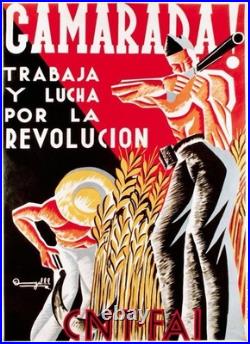AFFICHE POSTER Révolution Camarada Cnt